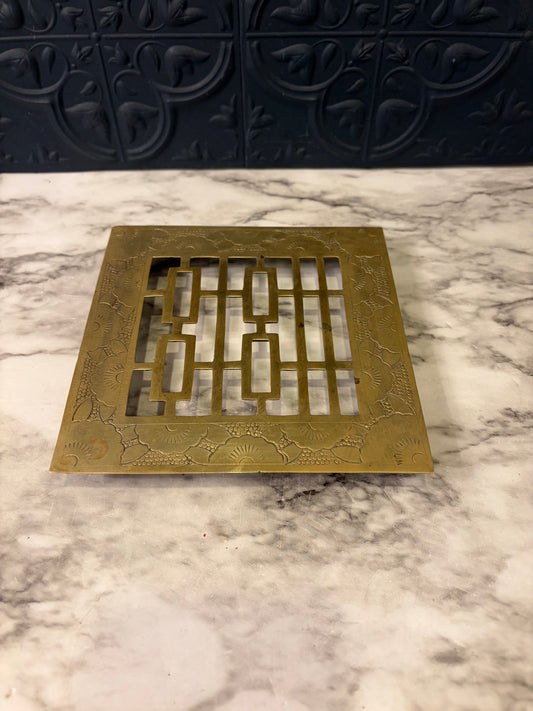 Square Brass Trivet from Japan