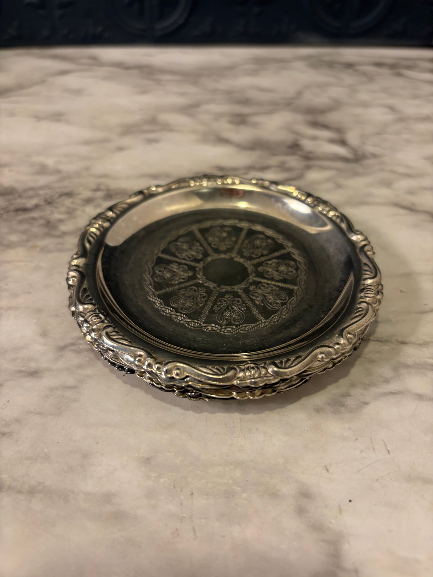 Silver Plated Coaster Set of 5
