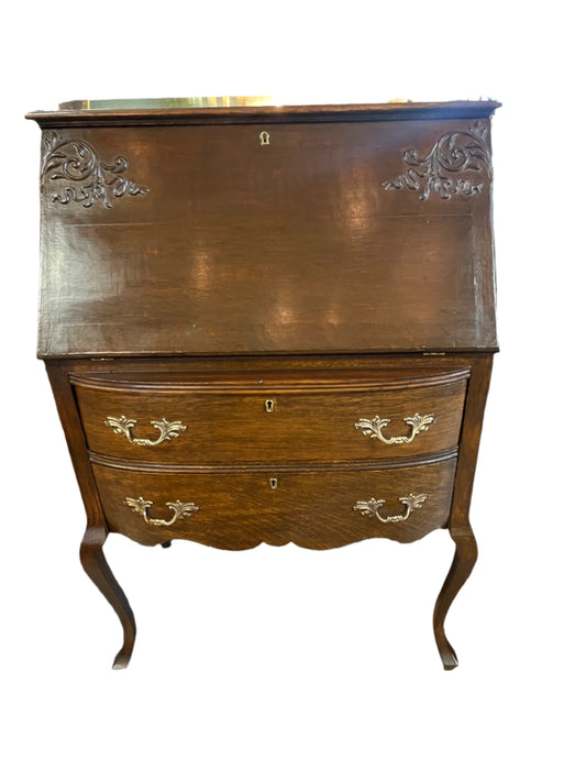 Antique Secretary Desk dark wood