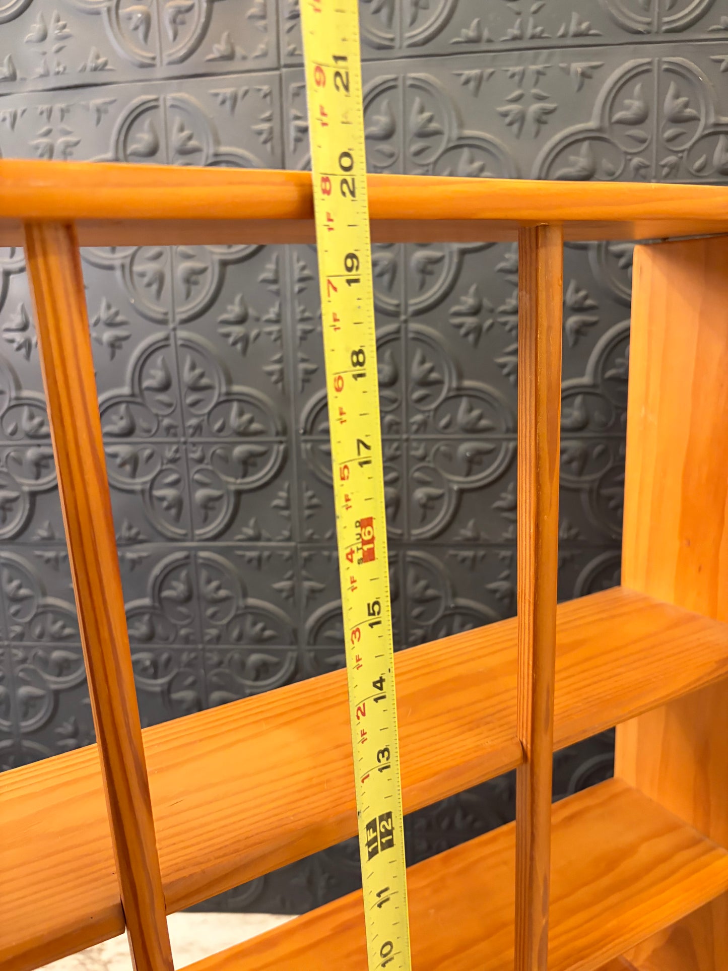 Light Wood Triple Trinket Shelf