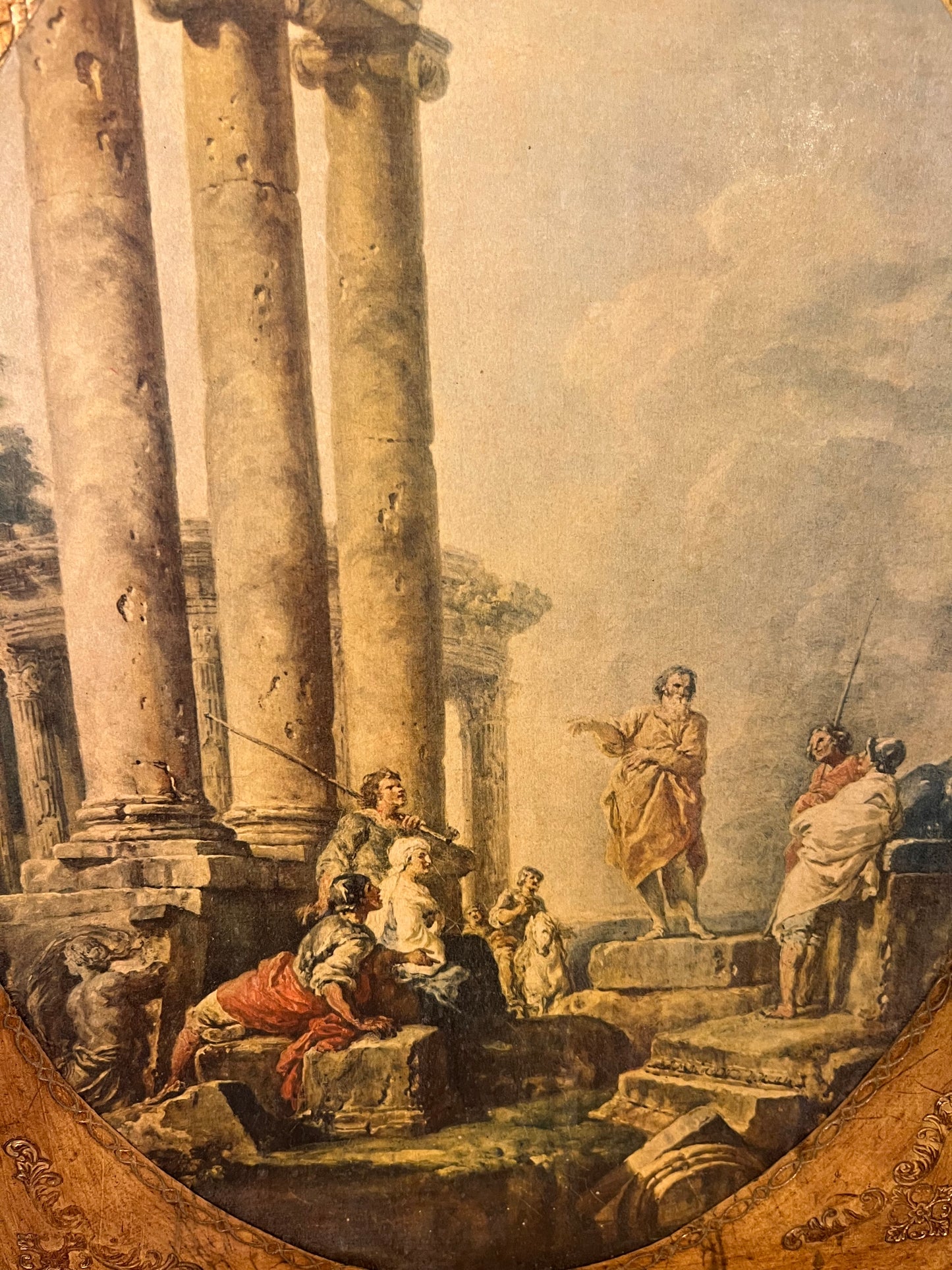 Italian Florentine Roman Ruins with Figures