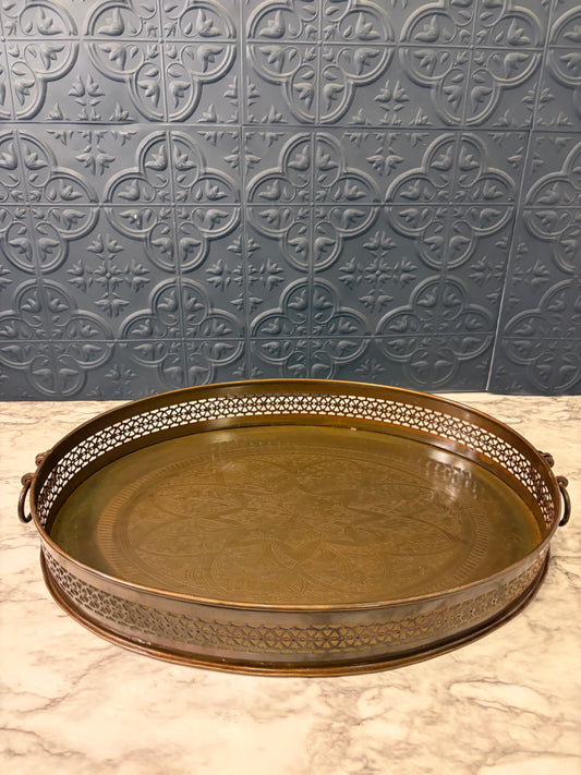 Oval Metal Tray 17"