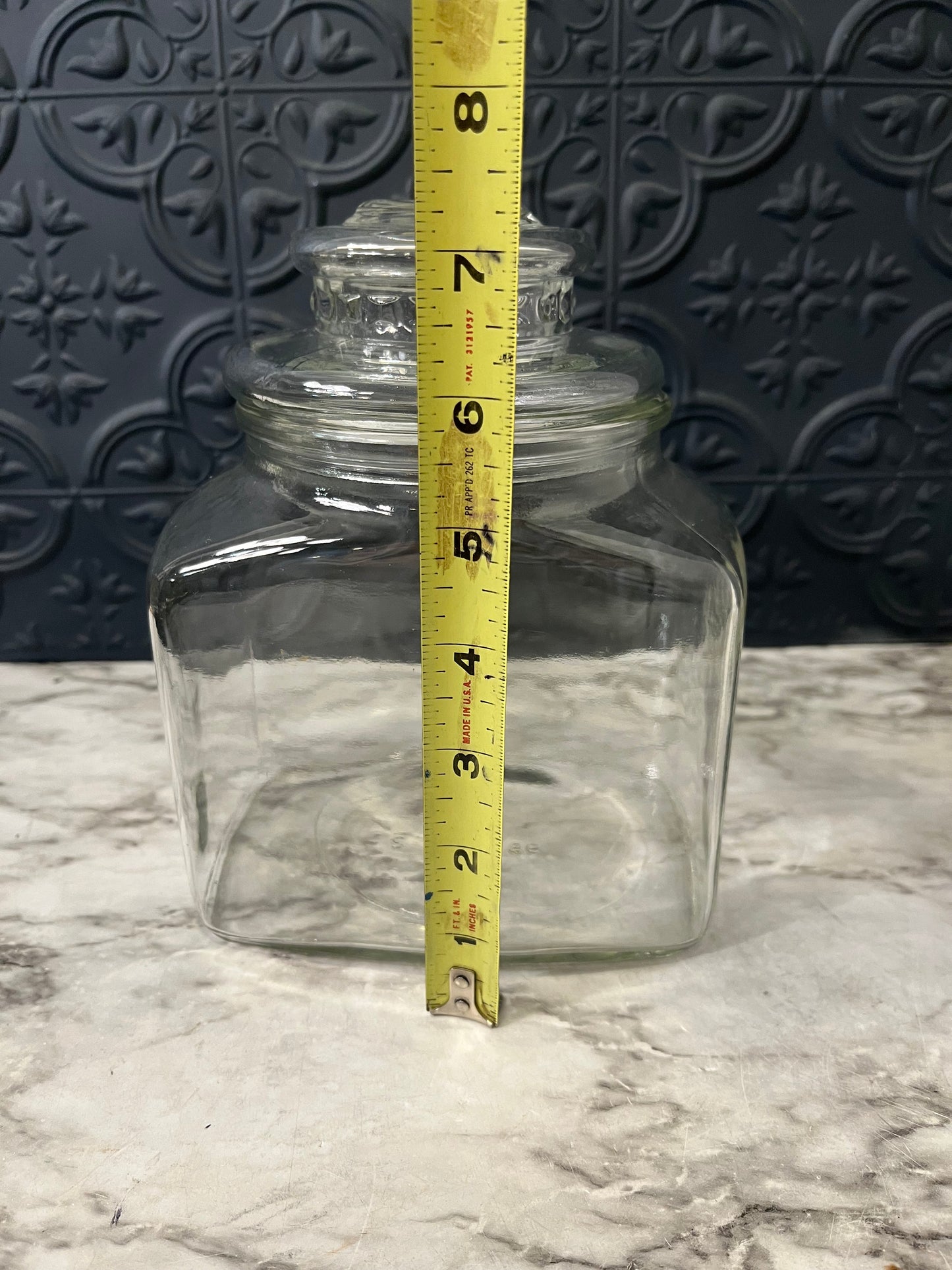 Glass Apothecary Jar Rectangle shape