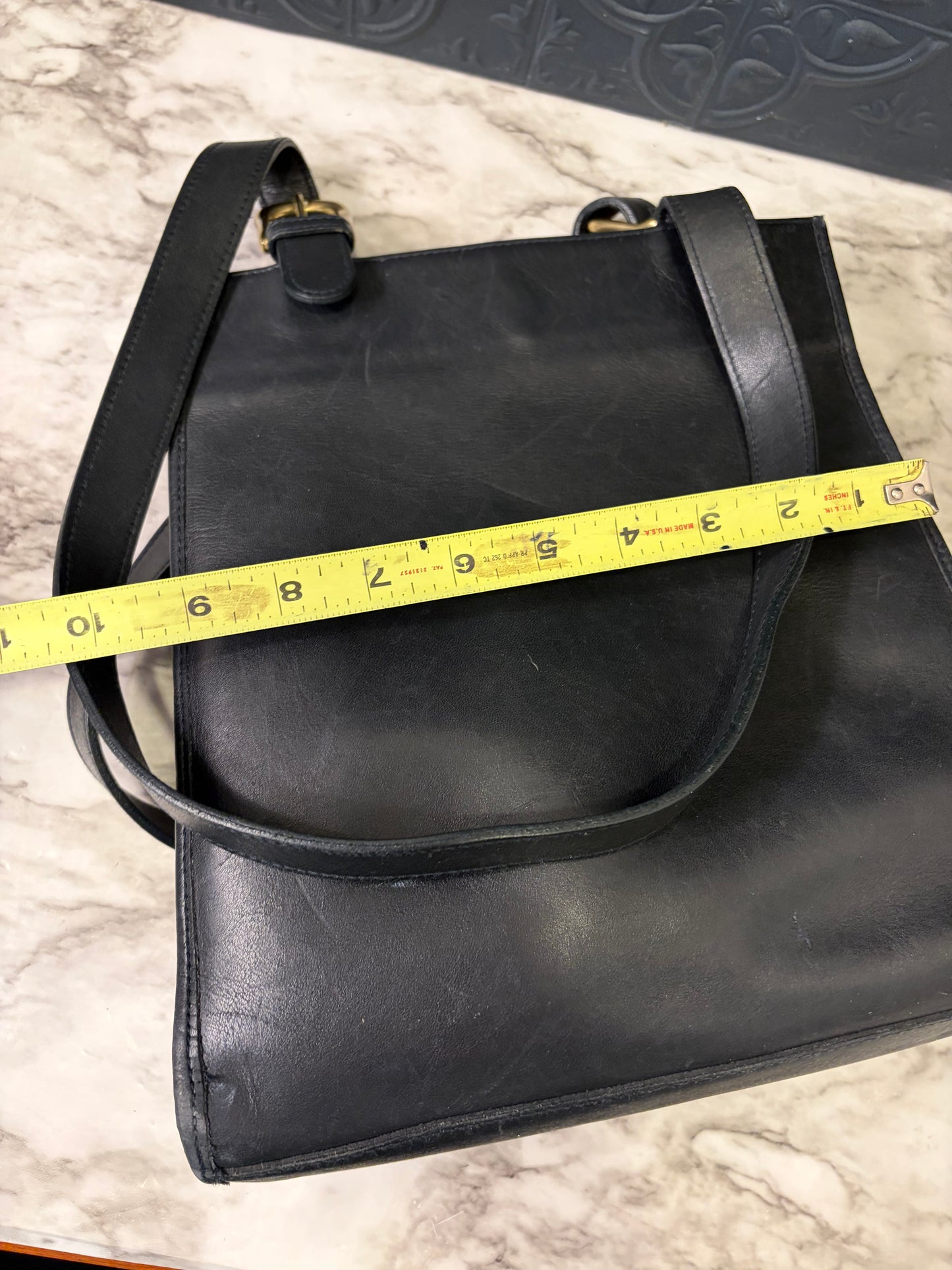 Hunt Club Black Leather Shoulder Bag