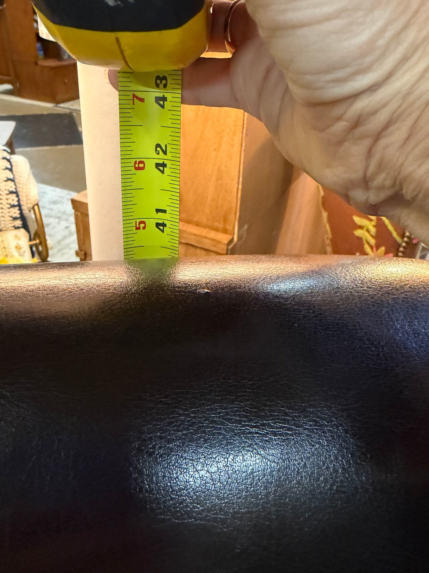 High Back Faux Leather Arm Chair