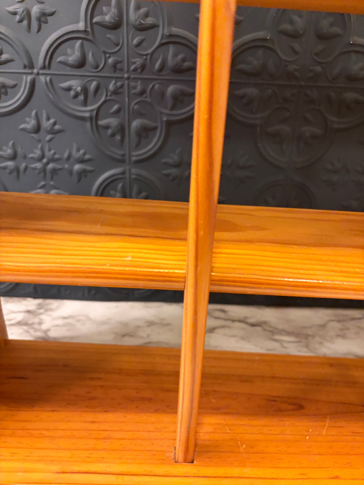 Light Wood Triple Trinket Shelf