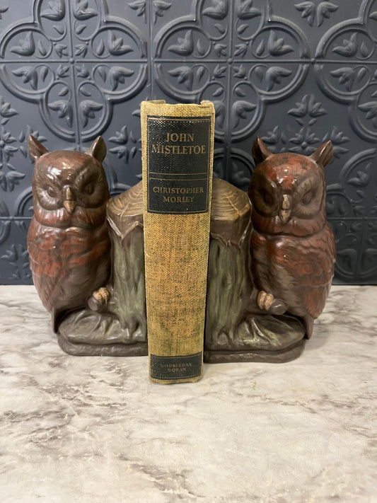 Vintage Red Owl Bookends