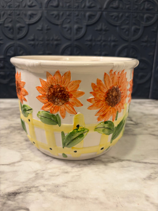 Sunflower Ceramic Pot