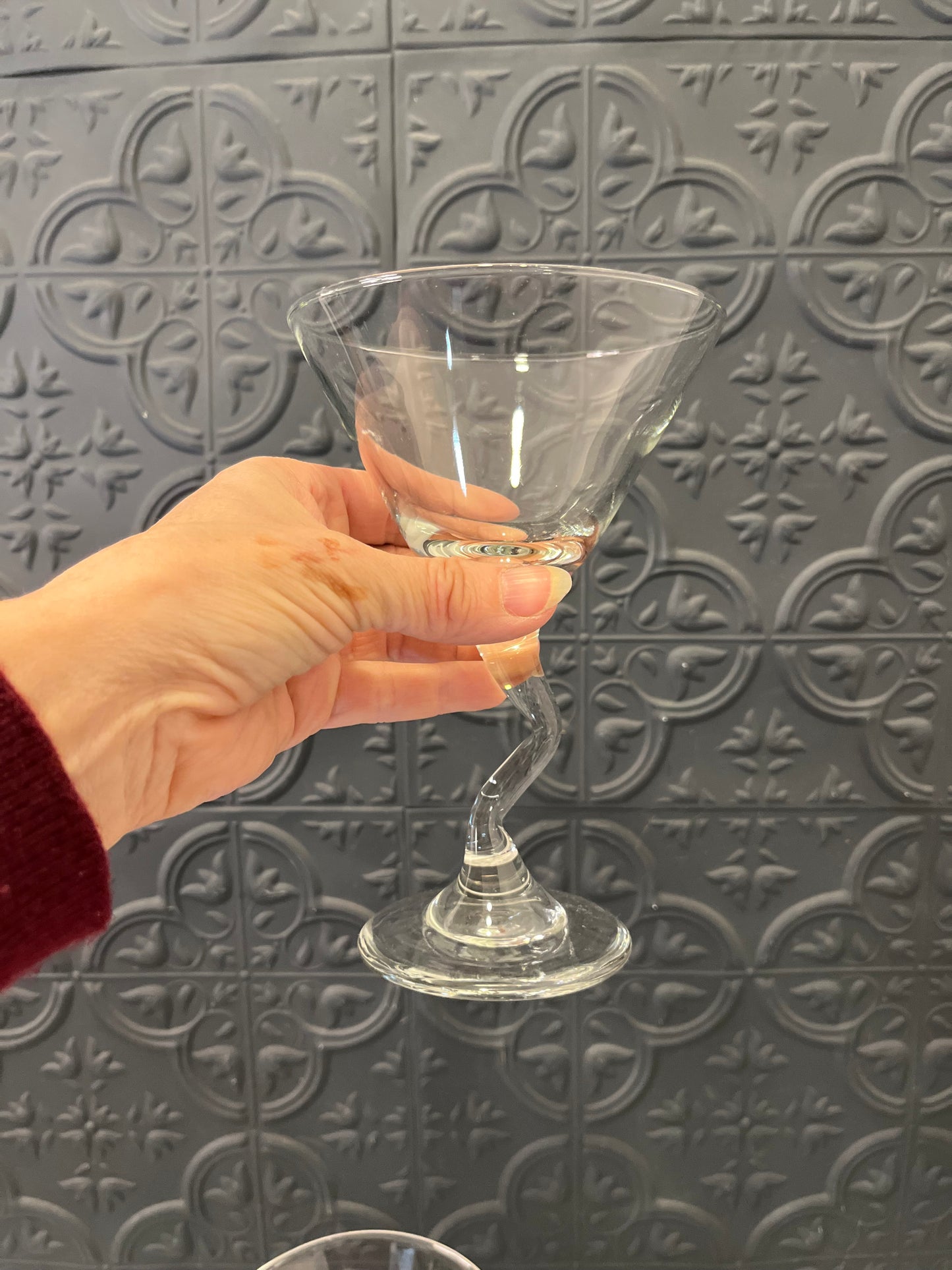 Zig Zag Martini Glass set of 4