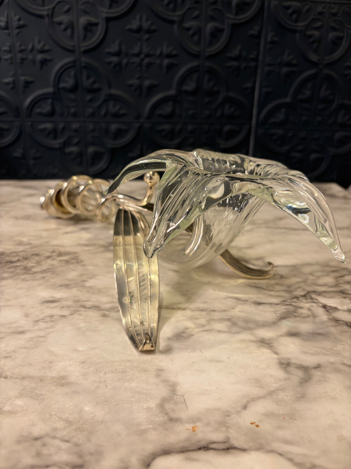 Blown Glass Lilly Wrapped Vase