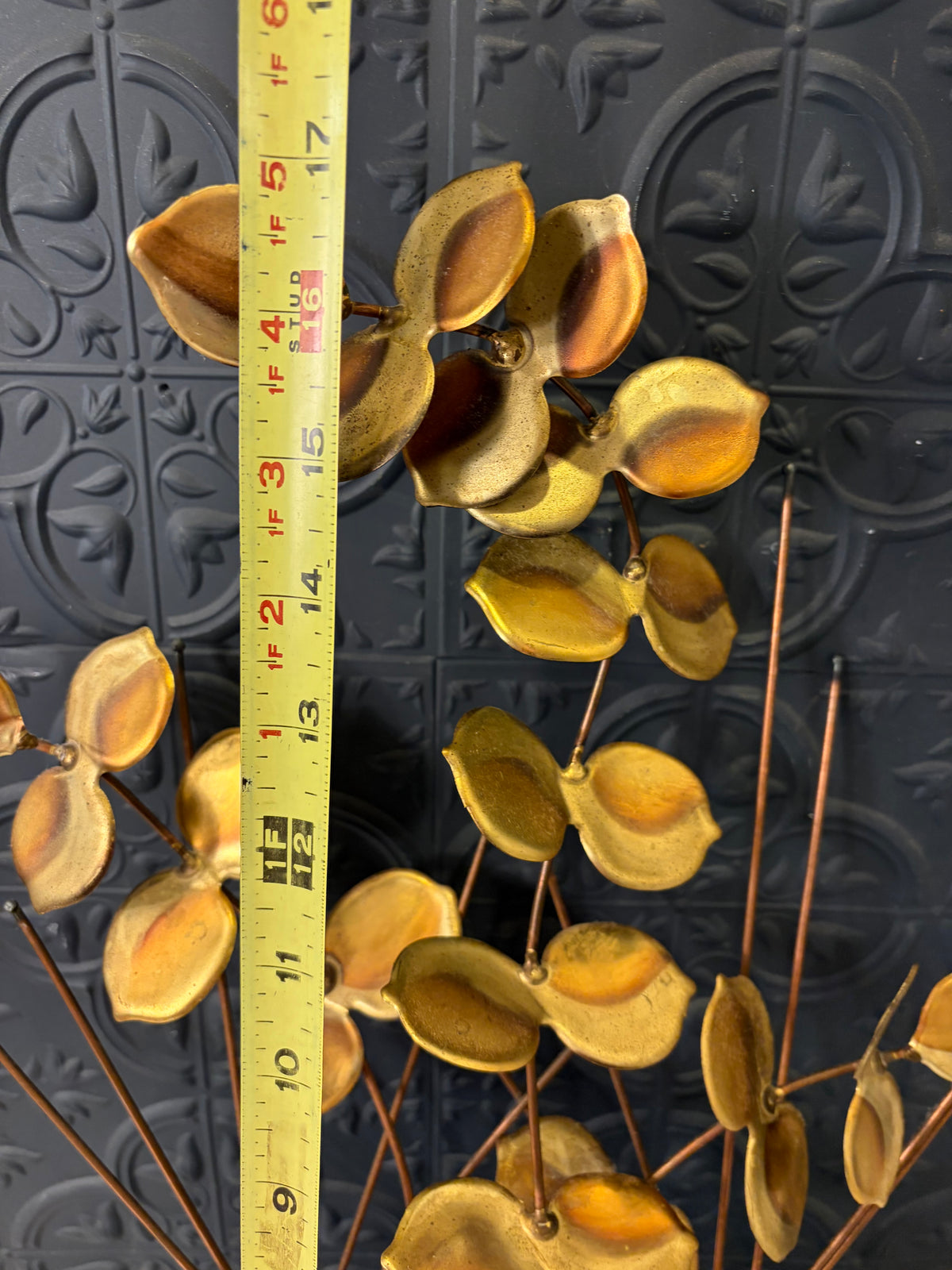 Wood and Brass Eucalyptus Decor