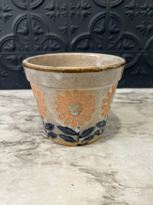 Otagiri Daisy Pottery Planter