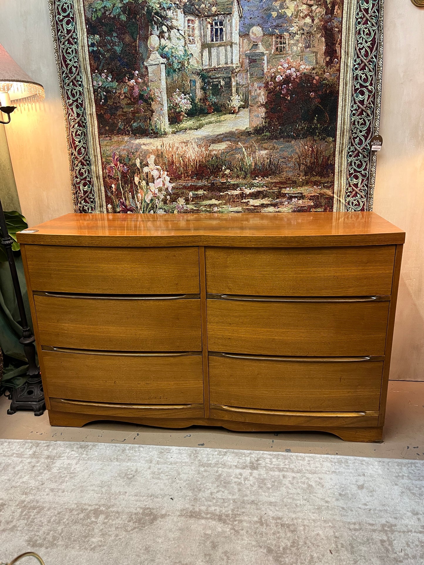 Mid Century Dresser Medium Brown Wood