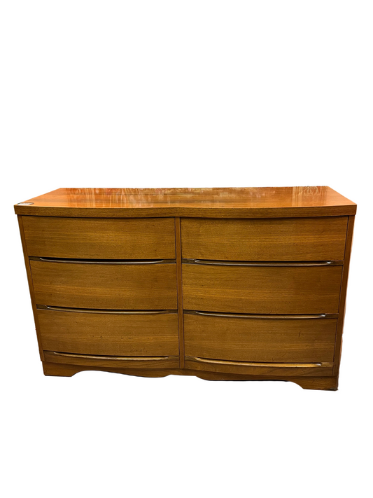 Mid Century Dresser Medium Brown Wood