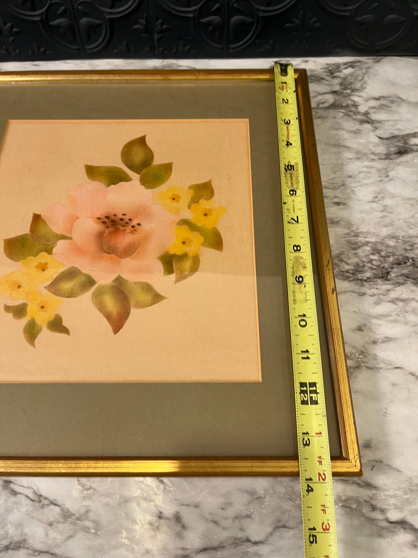 Pink Flower print on velvet