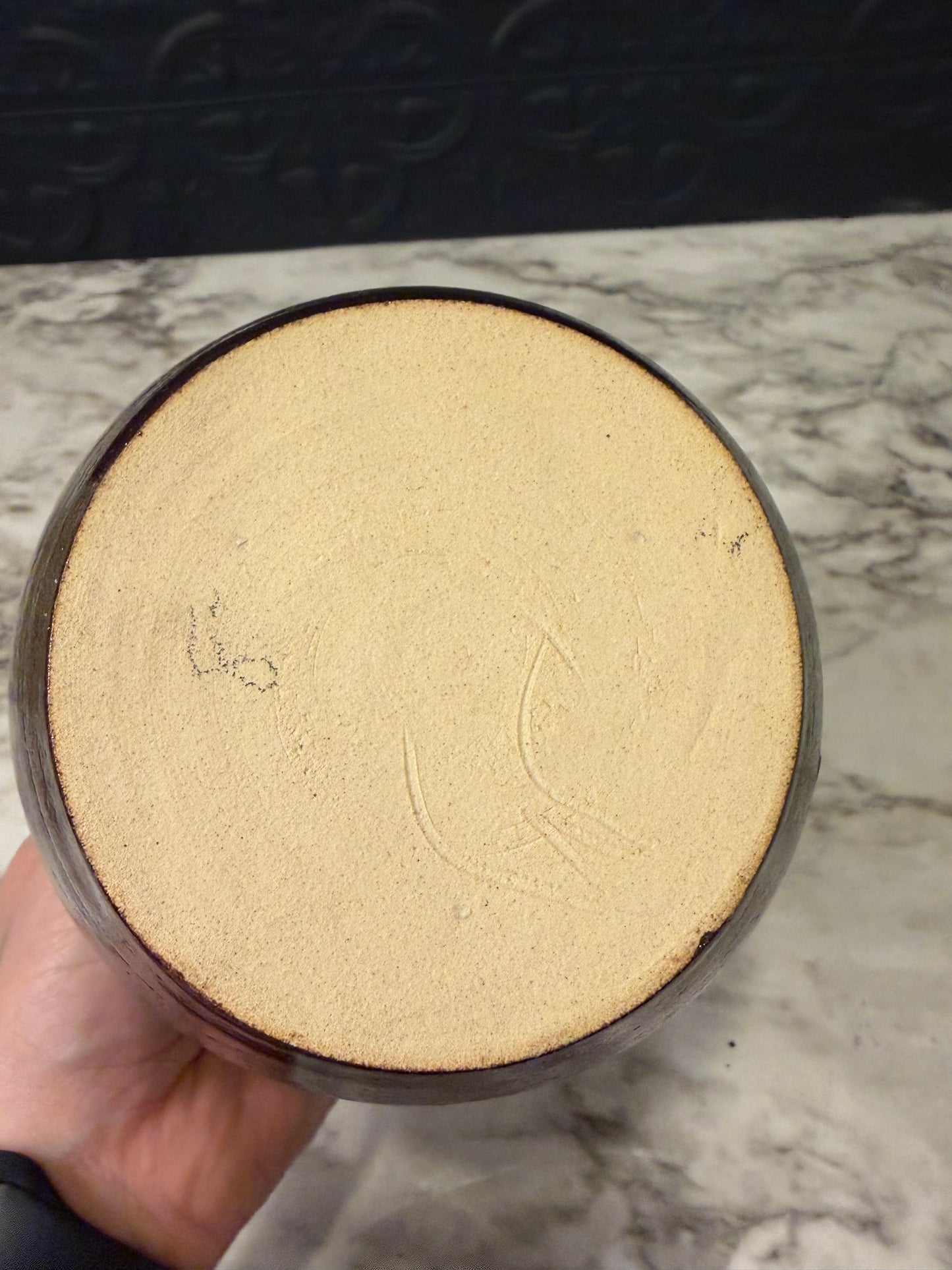 4.75" Brown Pottery Vessel