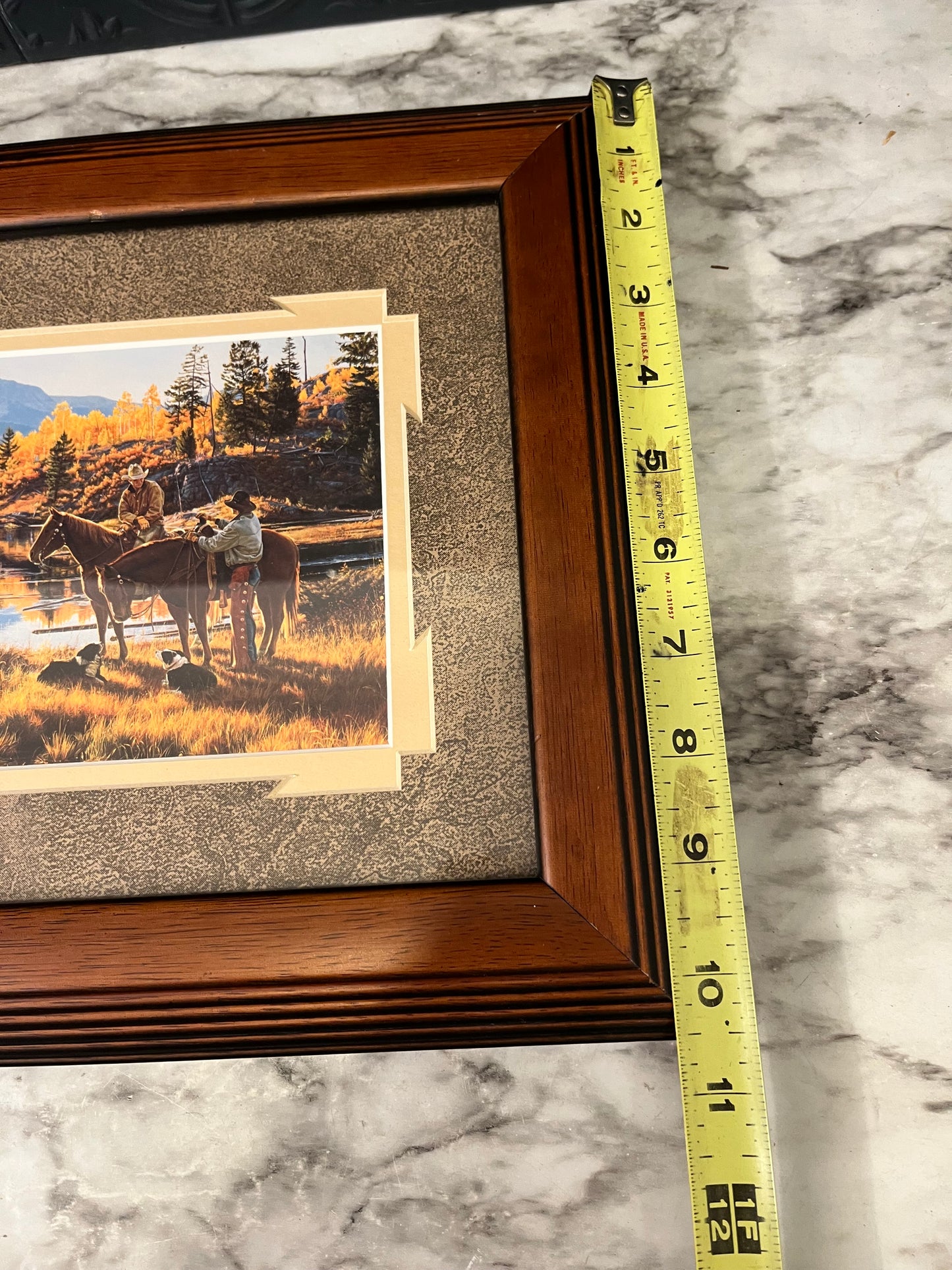 Fall print of cowboys