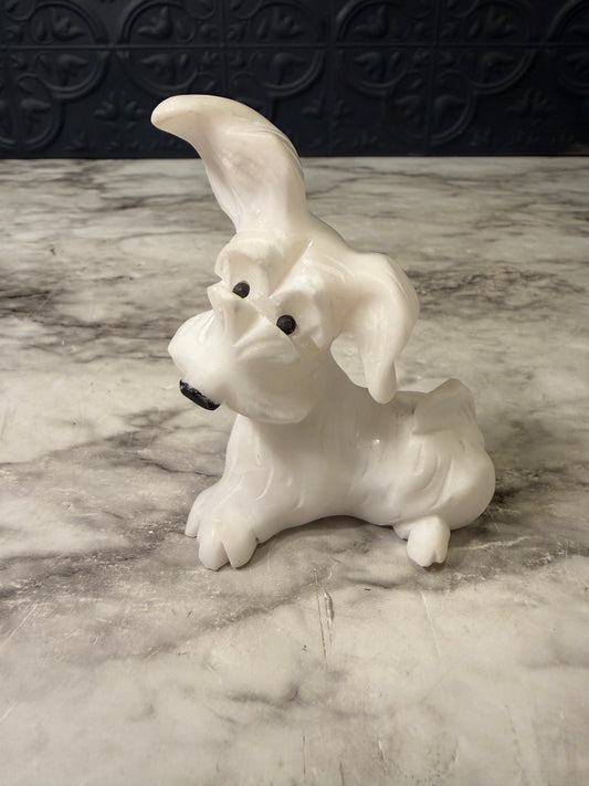 Alabaster Scotty Dog Left