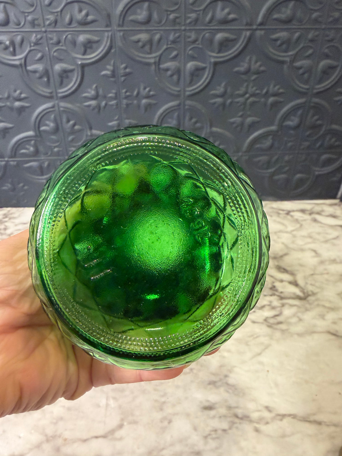 Vintage Emerald Green Hoosier Bud Vase