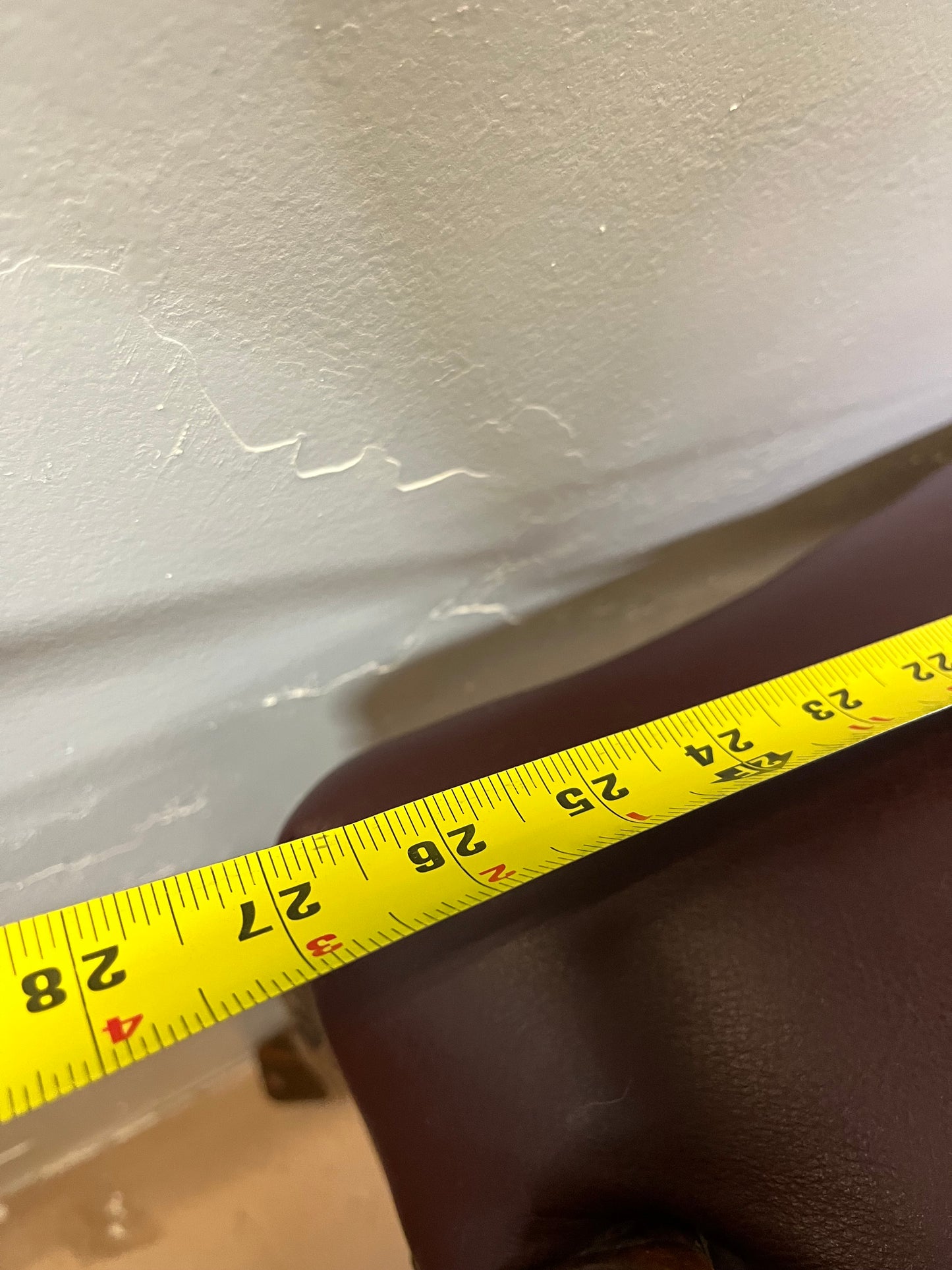 Maroon Faux Leather Carved Wood Arm Chair