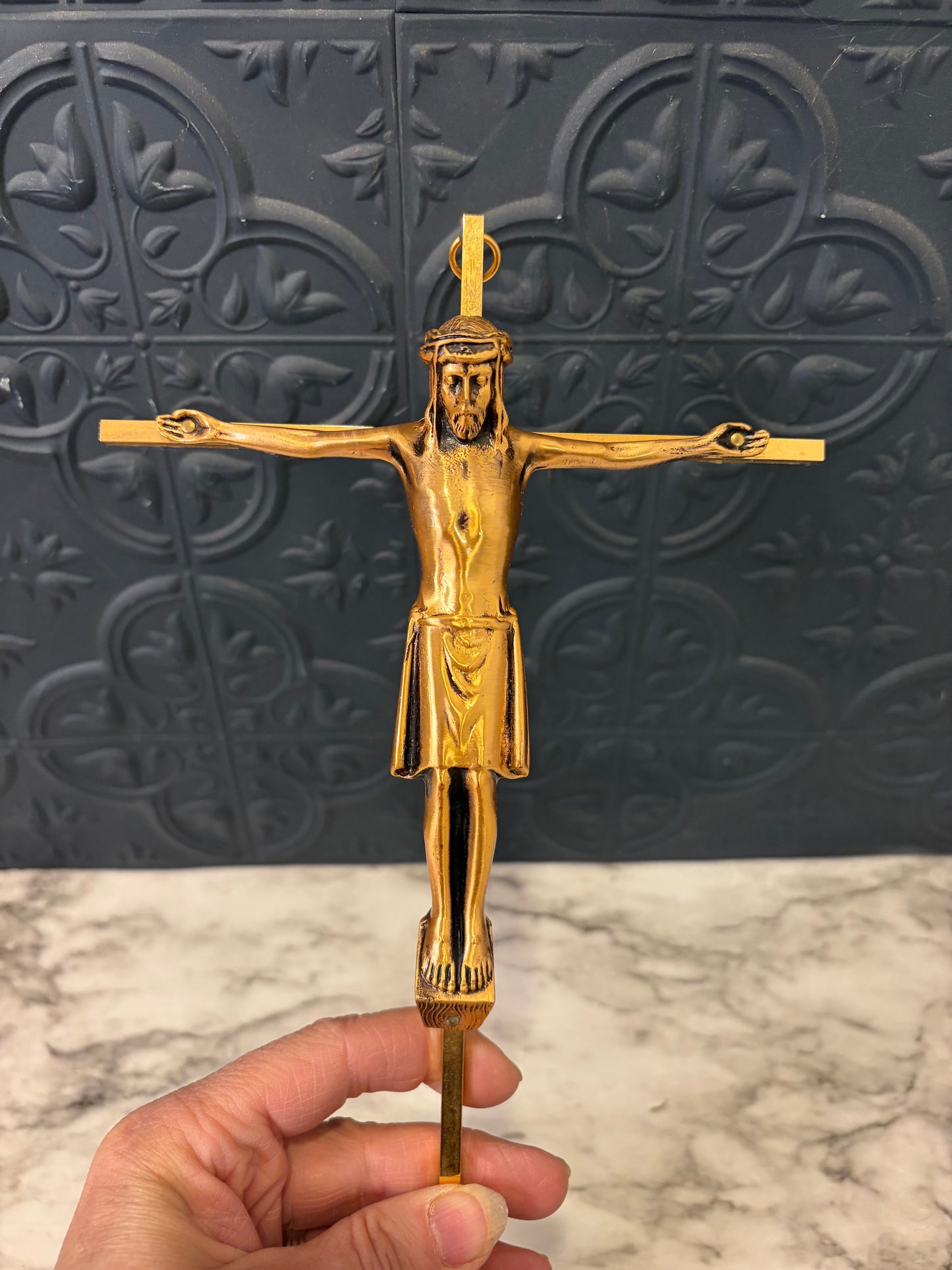 Brass Crucifix 12"