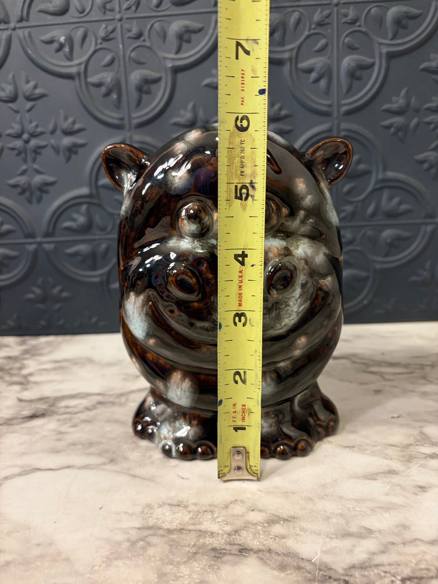 Glazed Ceramic Hippo