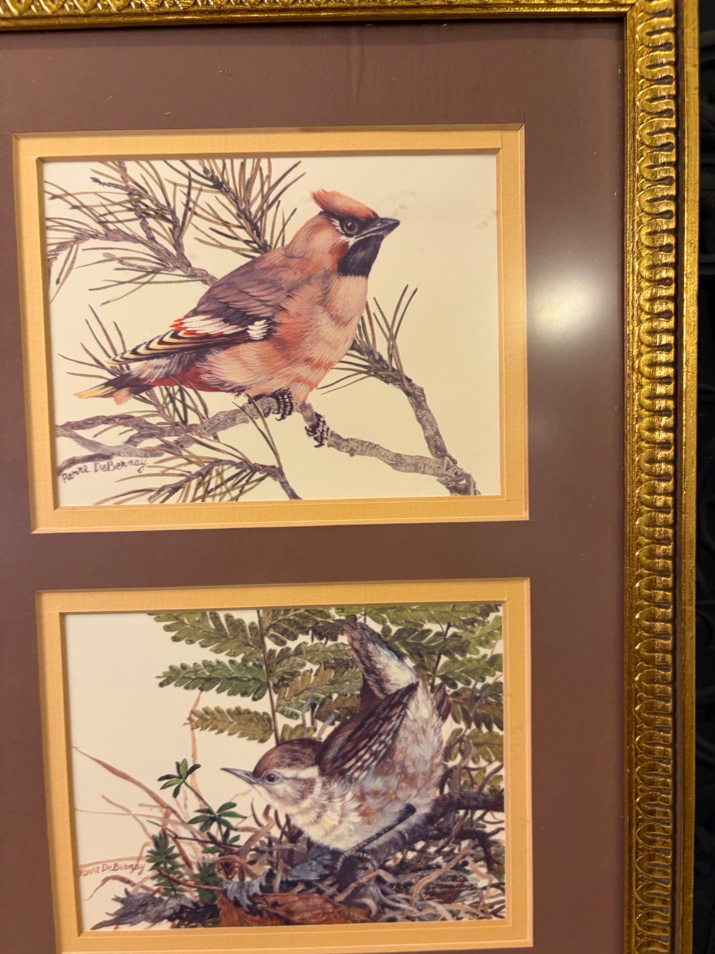 Triple Bird Print Framed