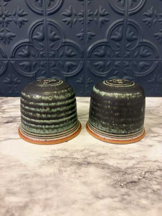 Blue Spruce Stoneware Salt and Pepper