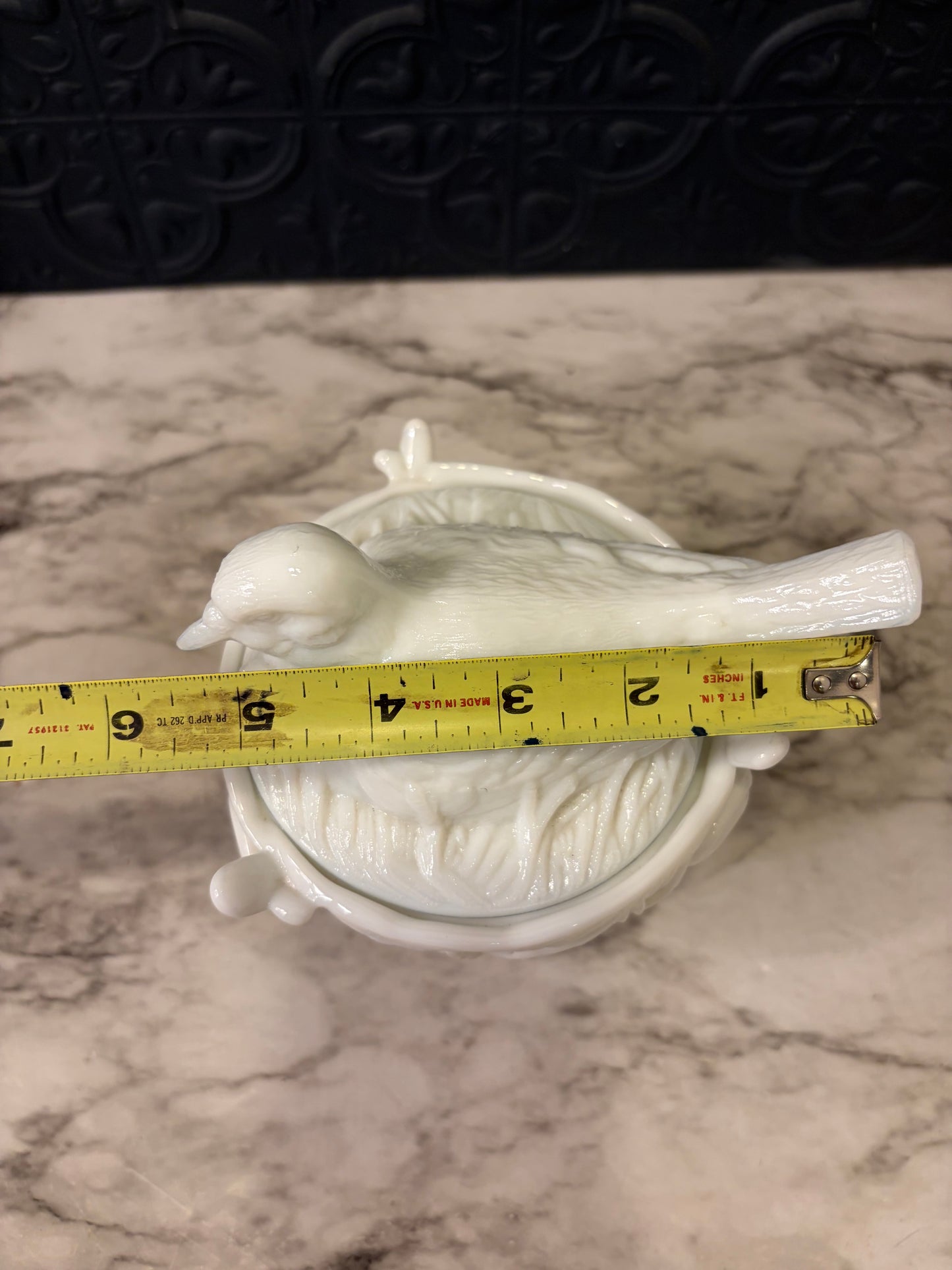 Westmoreland Robin on Nest Milk Glass Dish