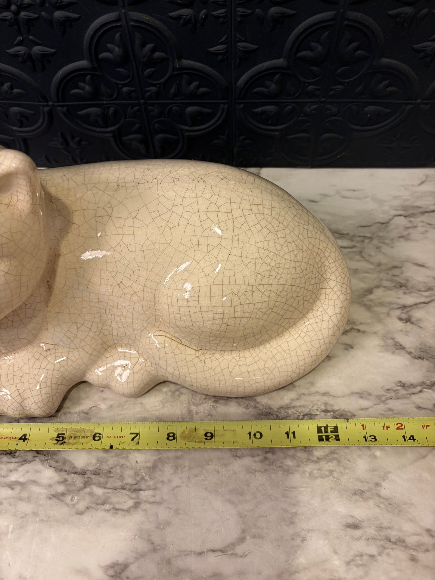 Ceramic Crackle Glaze Cat Large