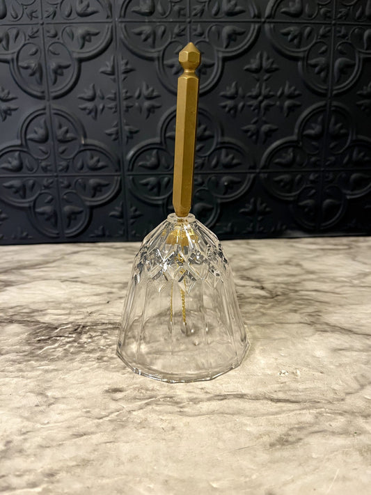 Crystal bell with brass handle