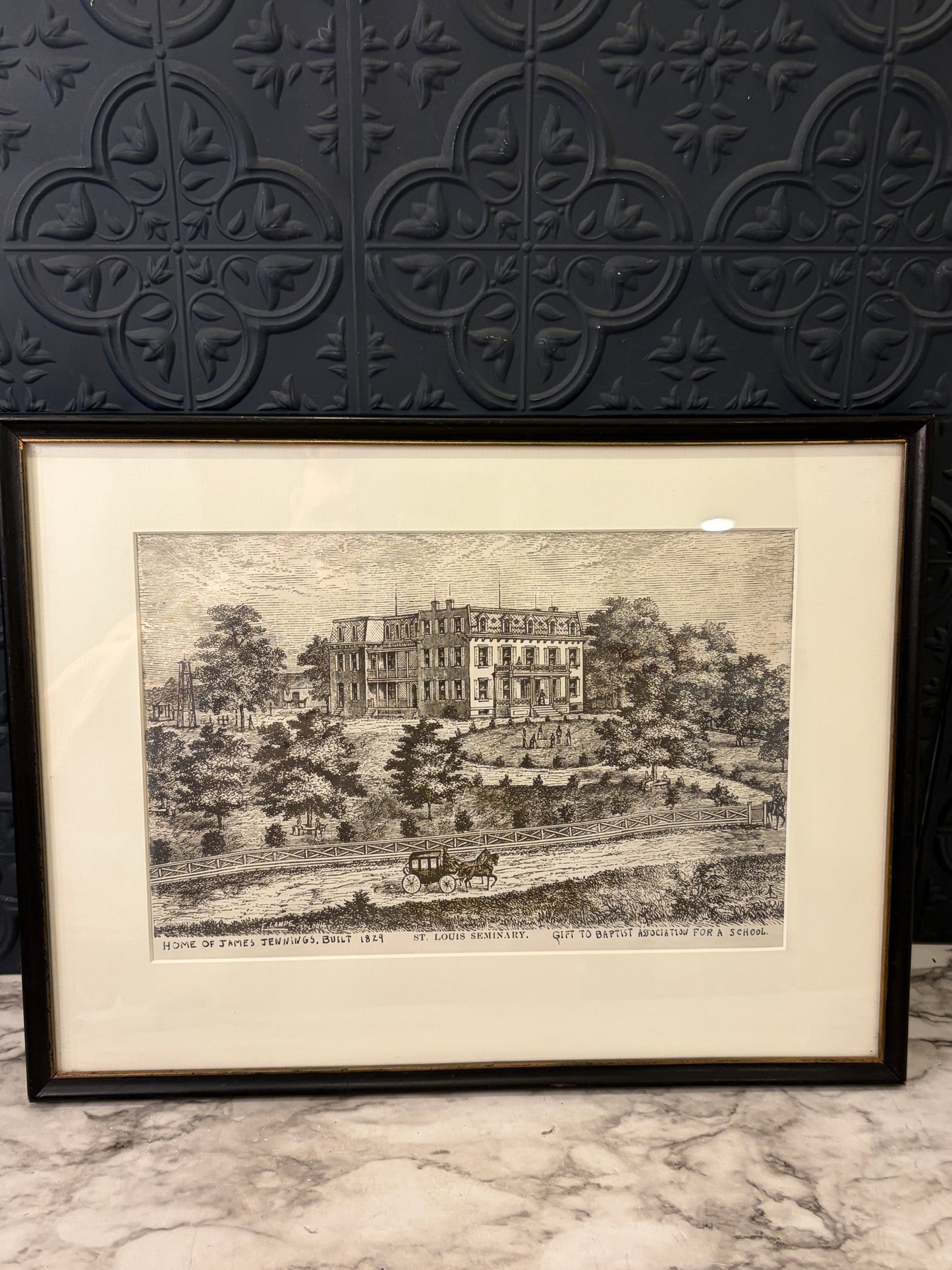 Black and White Print of St. Louis Seminary