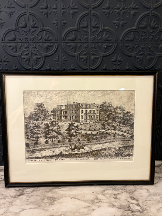Black and White Print of St. Louis Seminary