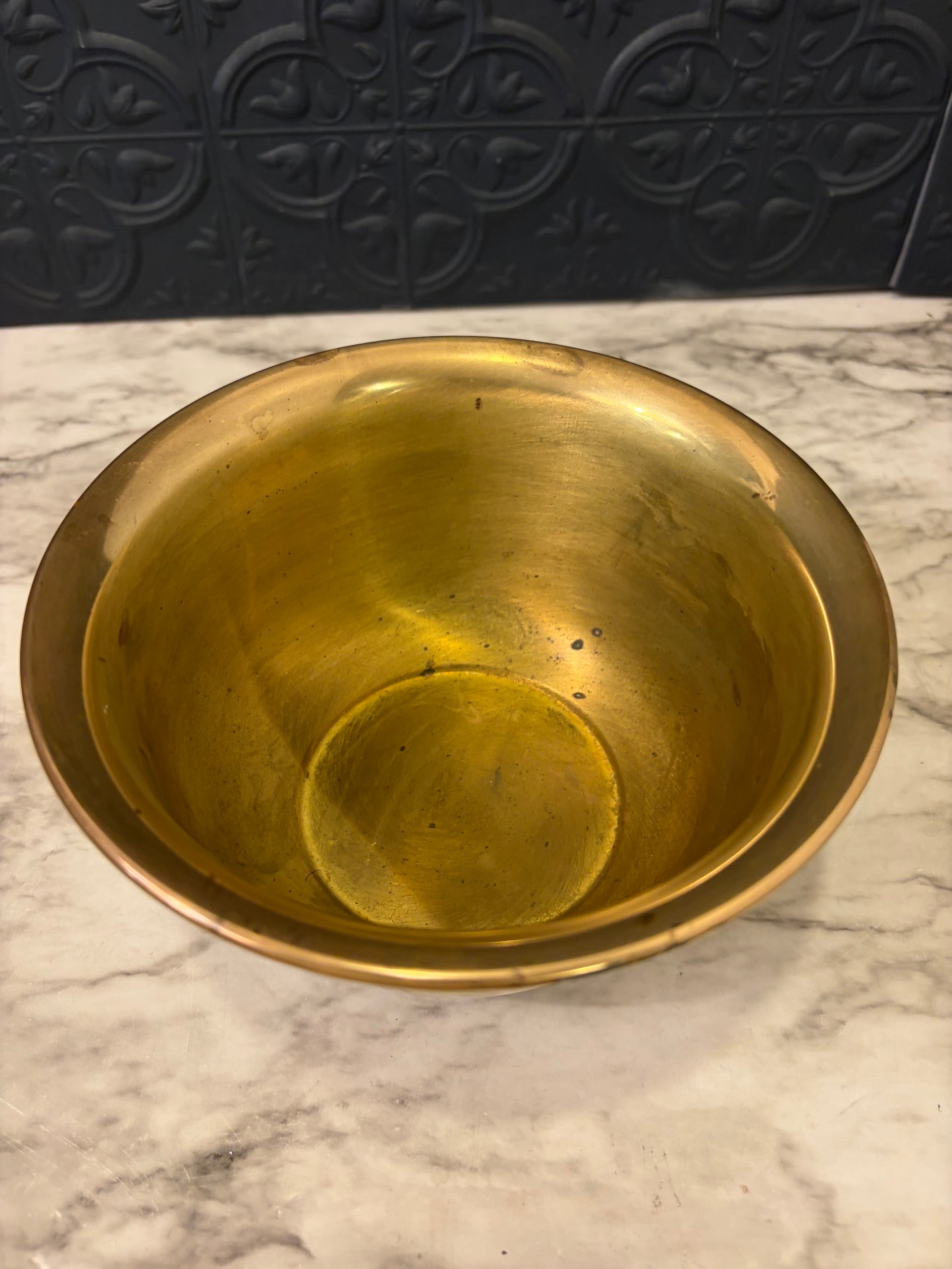 7" Brass Bowl with 3 Feet (2)