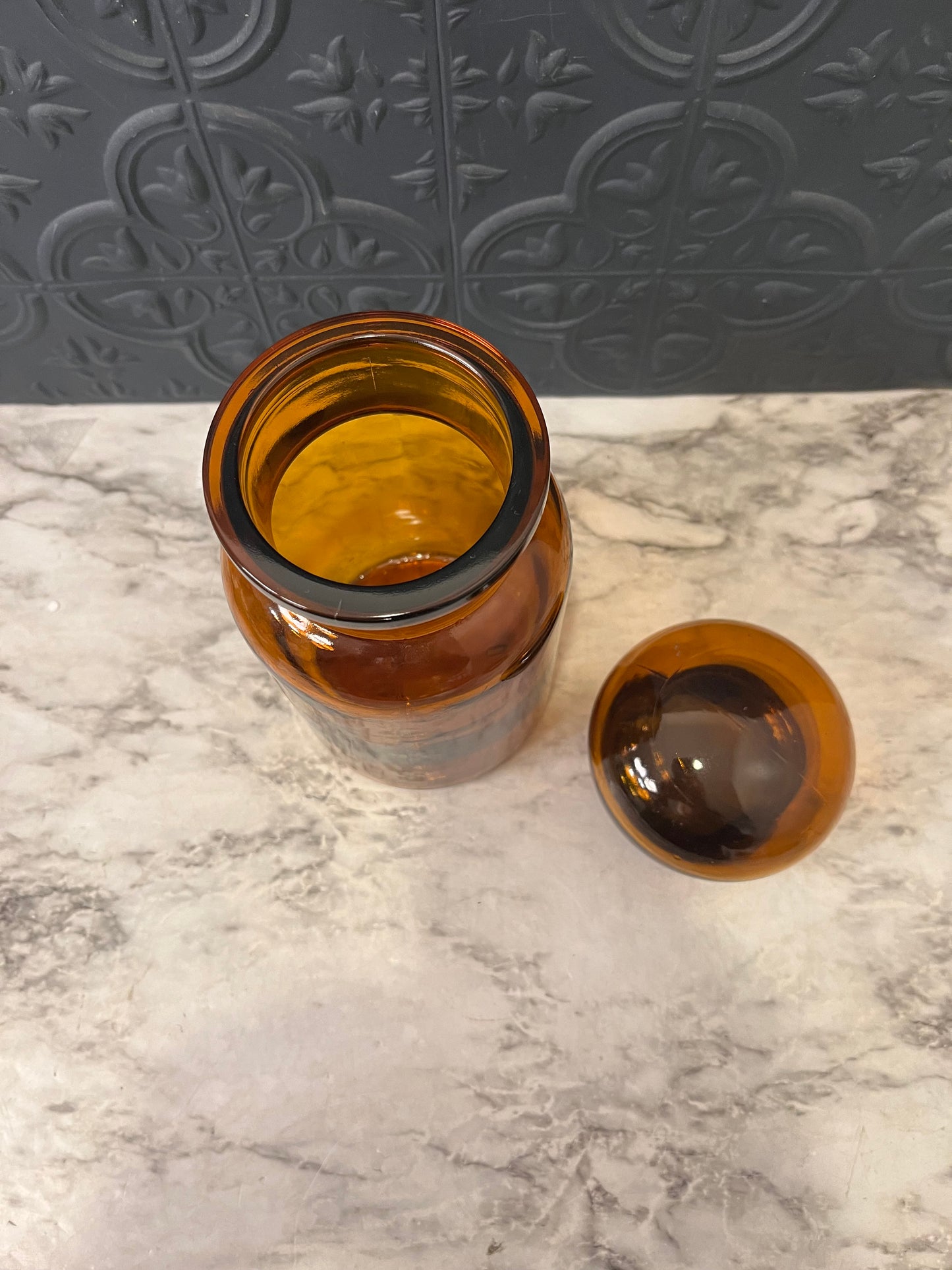 Amber Belgium Apothecary Jar