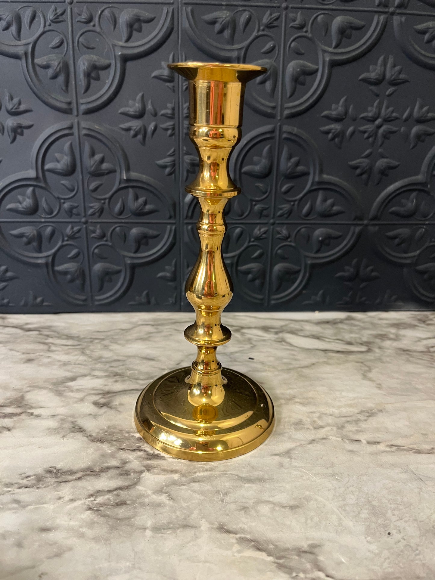Brass Candle holder 7.5" Round Center