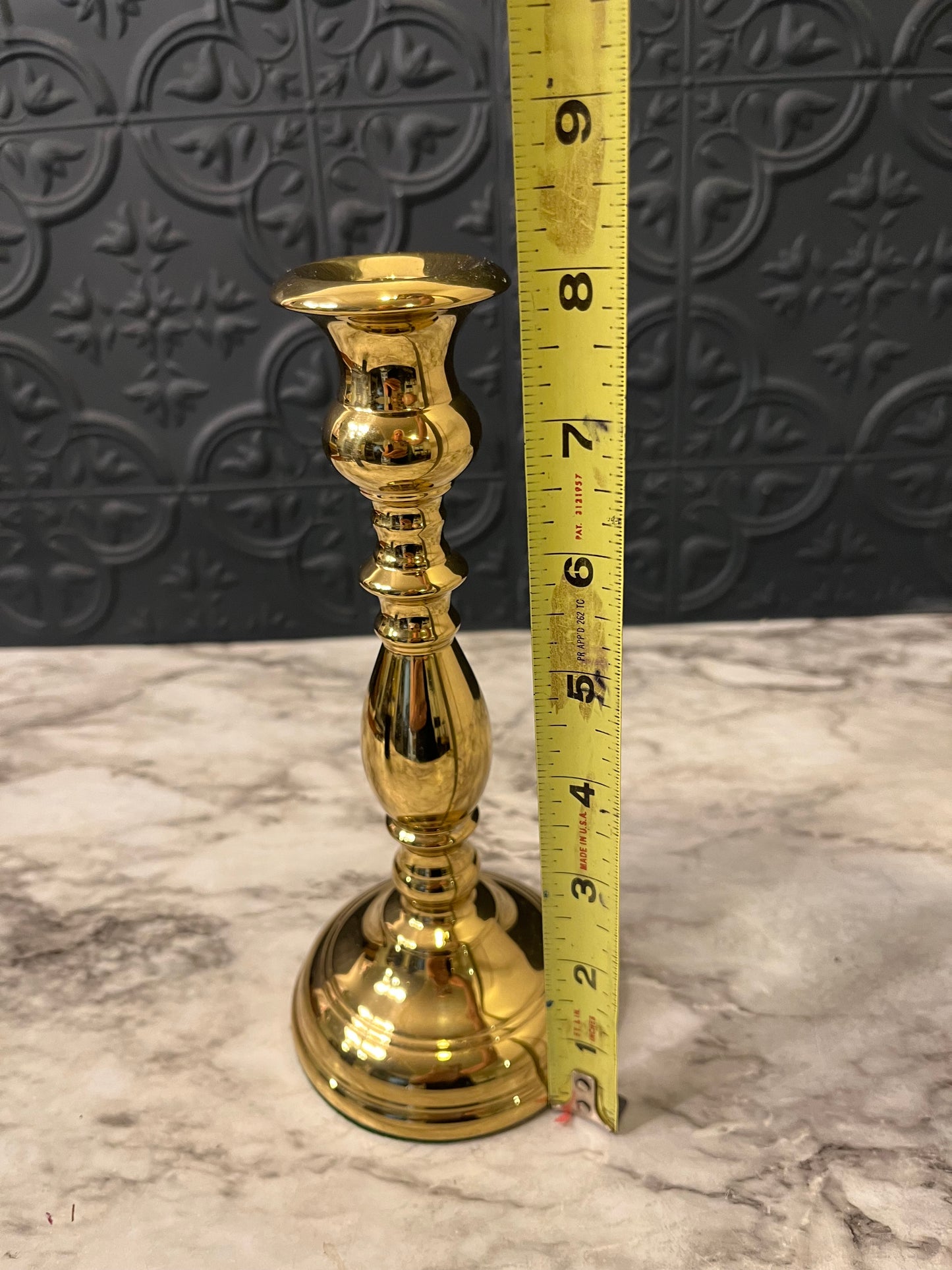 Heavy Bladwin Candle Holder 8"