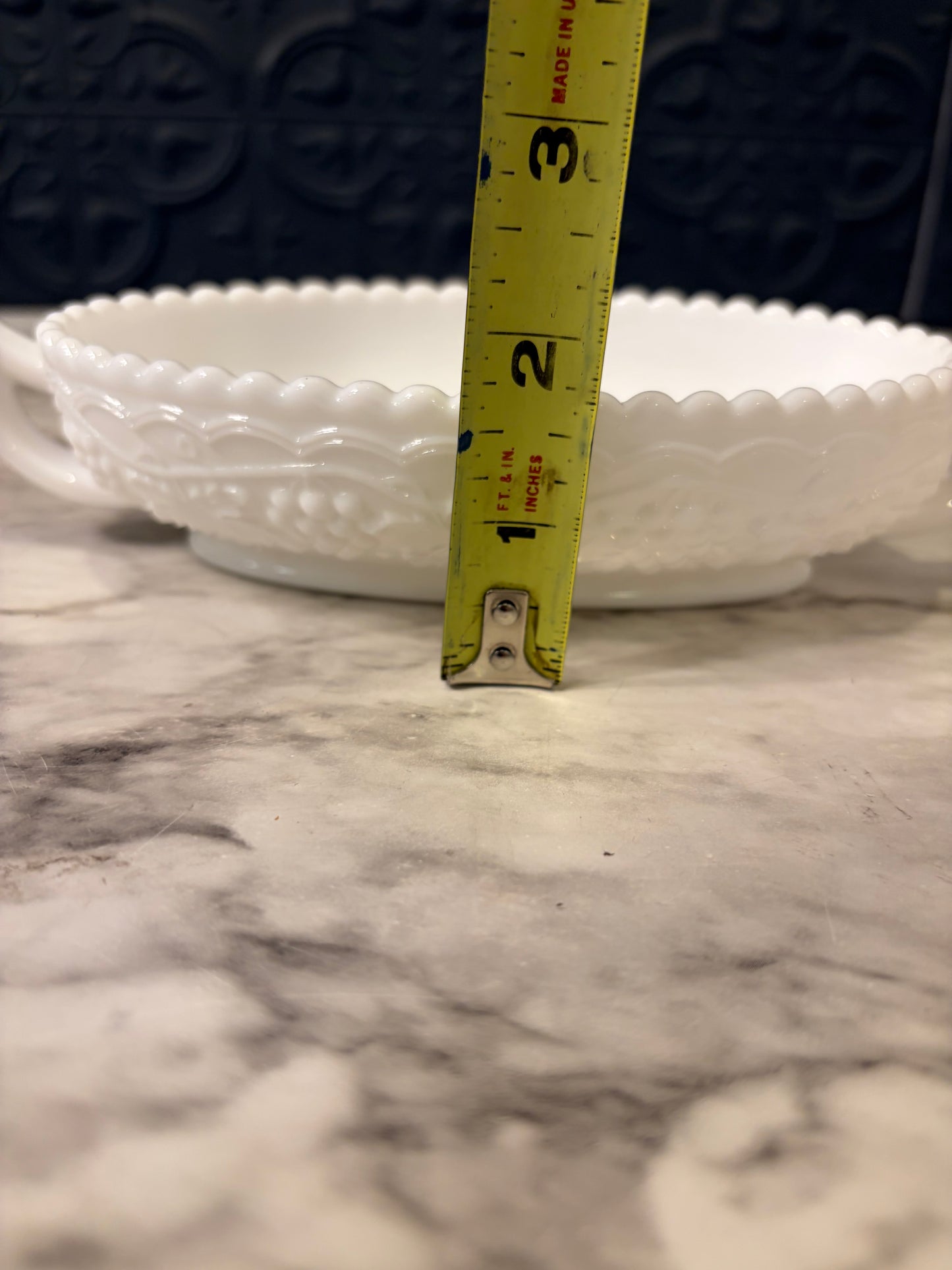 Milk Glass Oval Dish With Handles Imperial Glass