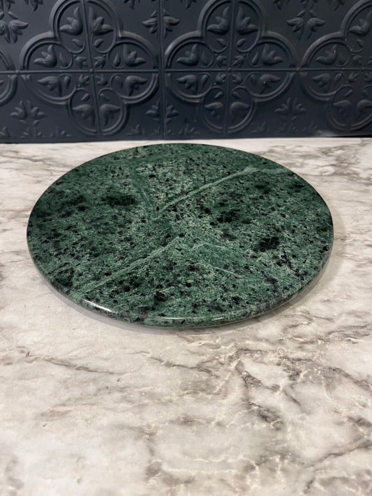 Round Green Mable Tray