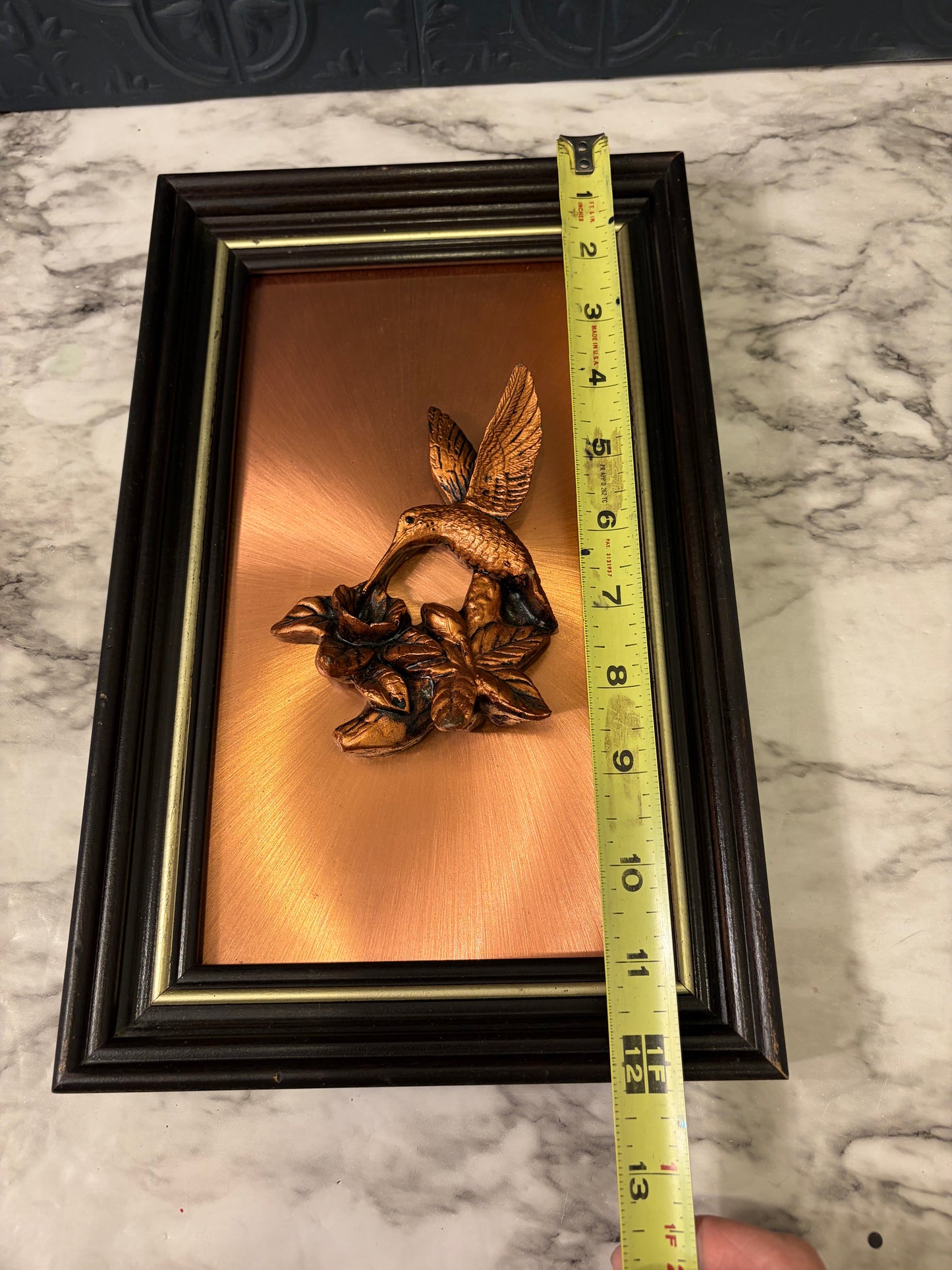 Copper Hummingbird Framed