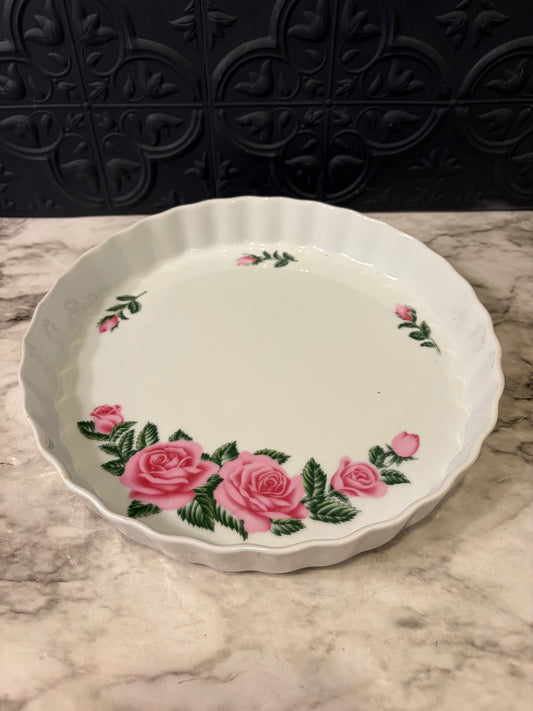 Christieholm Porcelain Pie Dish with Floral