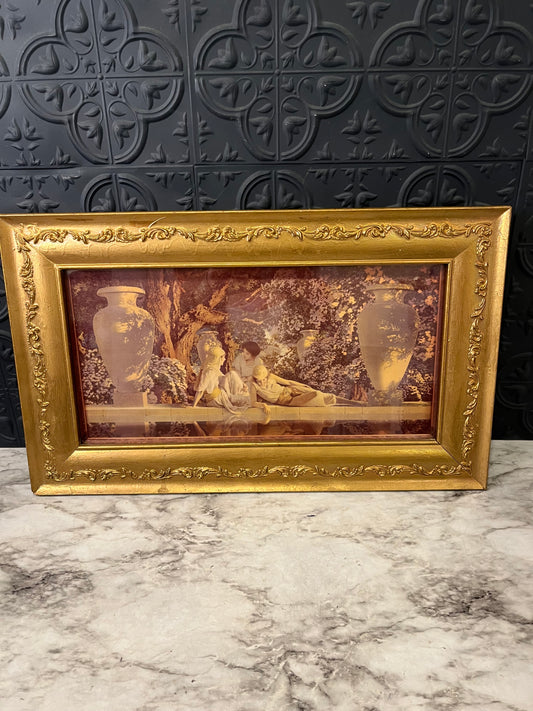 Gold framed Print of Garden of Allah