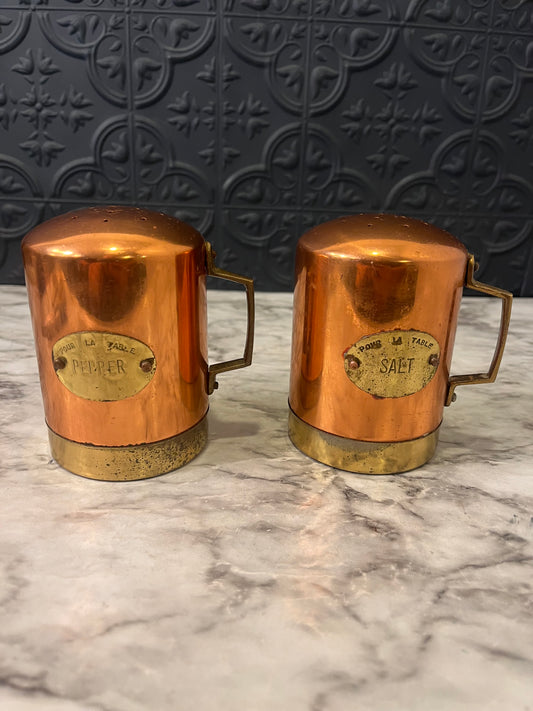 Pour Le Table Copper Salt and Pepper