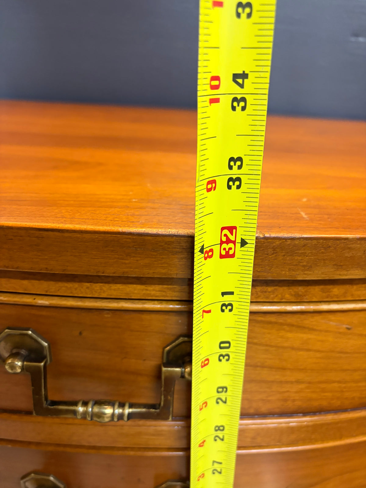 Scallop Front Wood Console Table