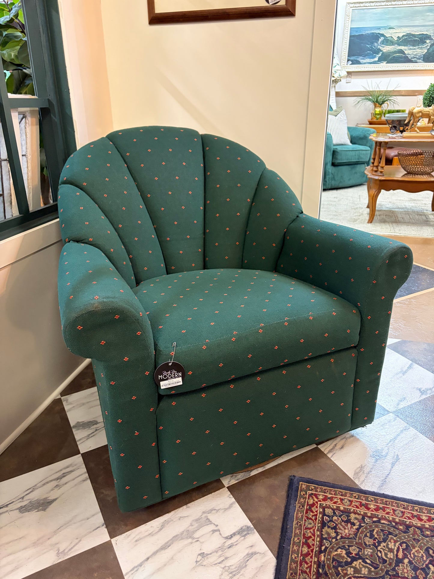Green Lazyboy Swivel Chair