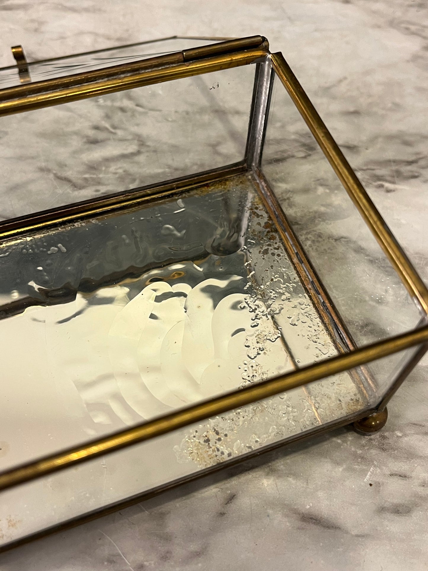 Etched Glass Box AS IS