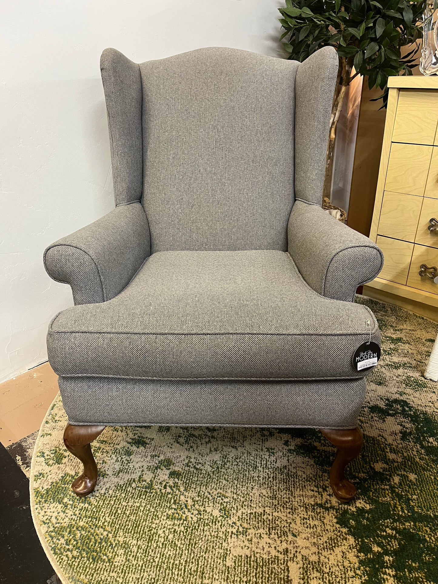 Wingback Arm Chair Gray