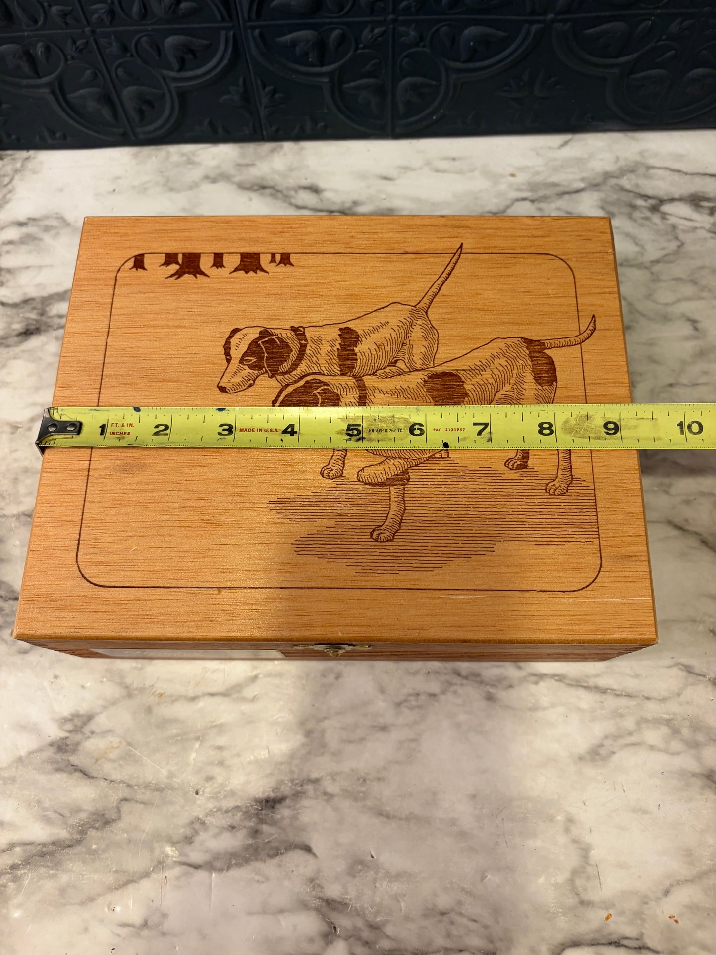 House of Windsor Palmas Wooden Cigar Box with Dogs