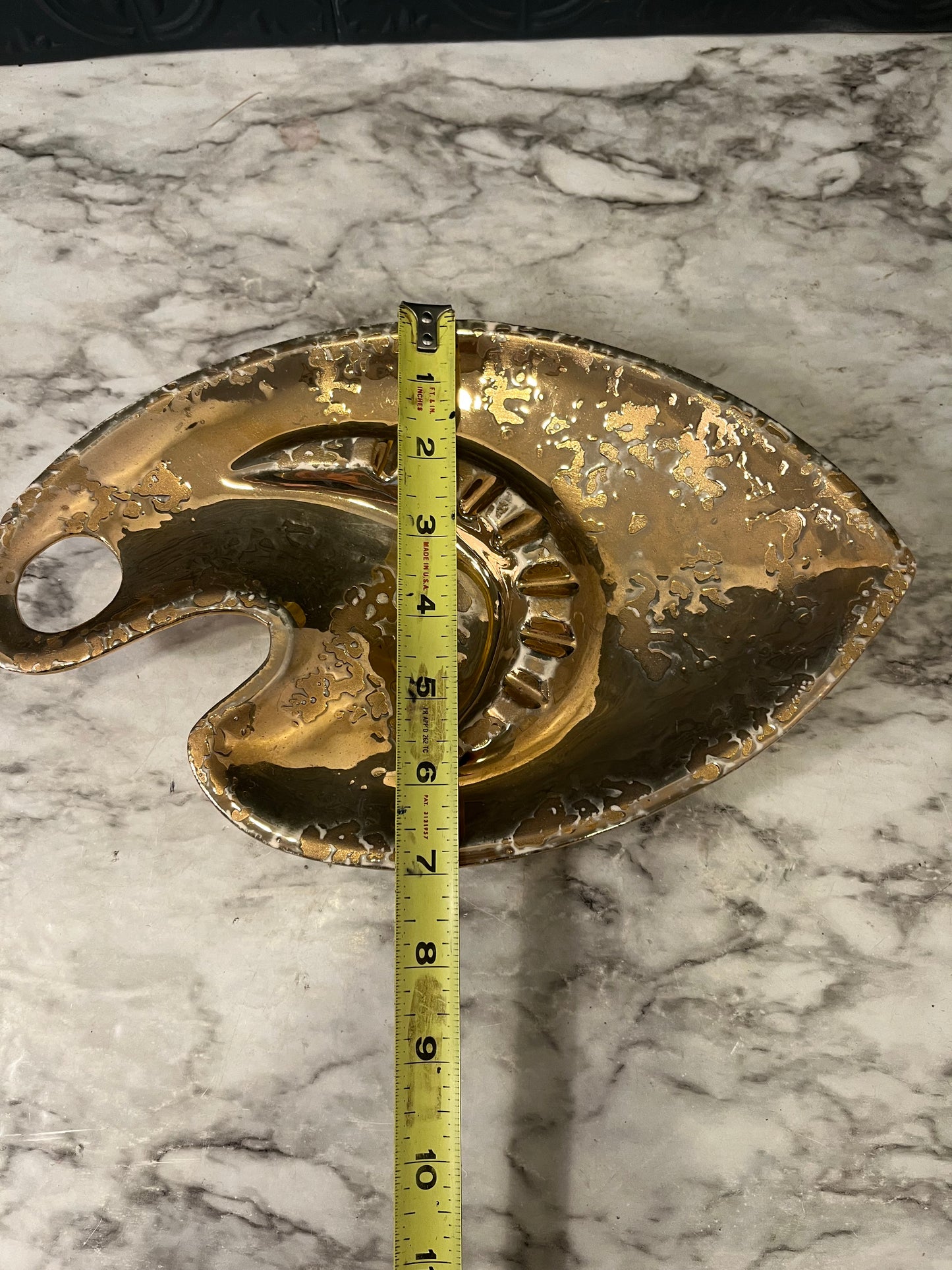 MCM Gold Ceramic Ashtray