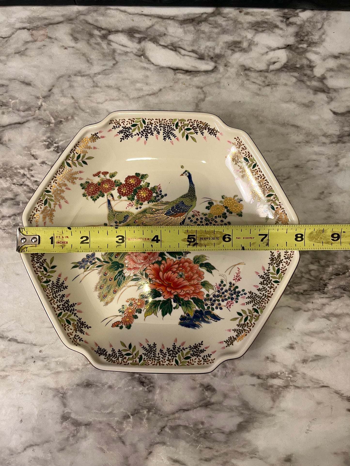 Vintage Japanese Hexagon Plate